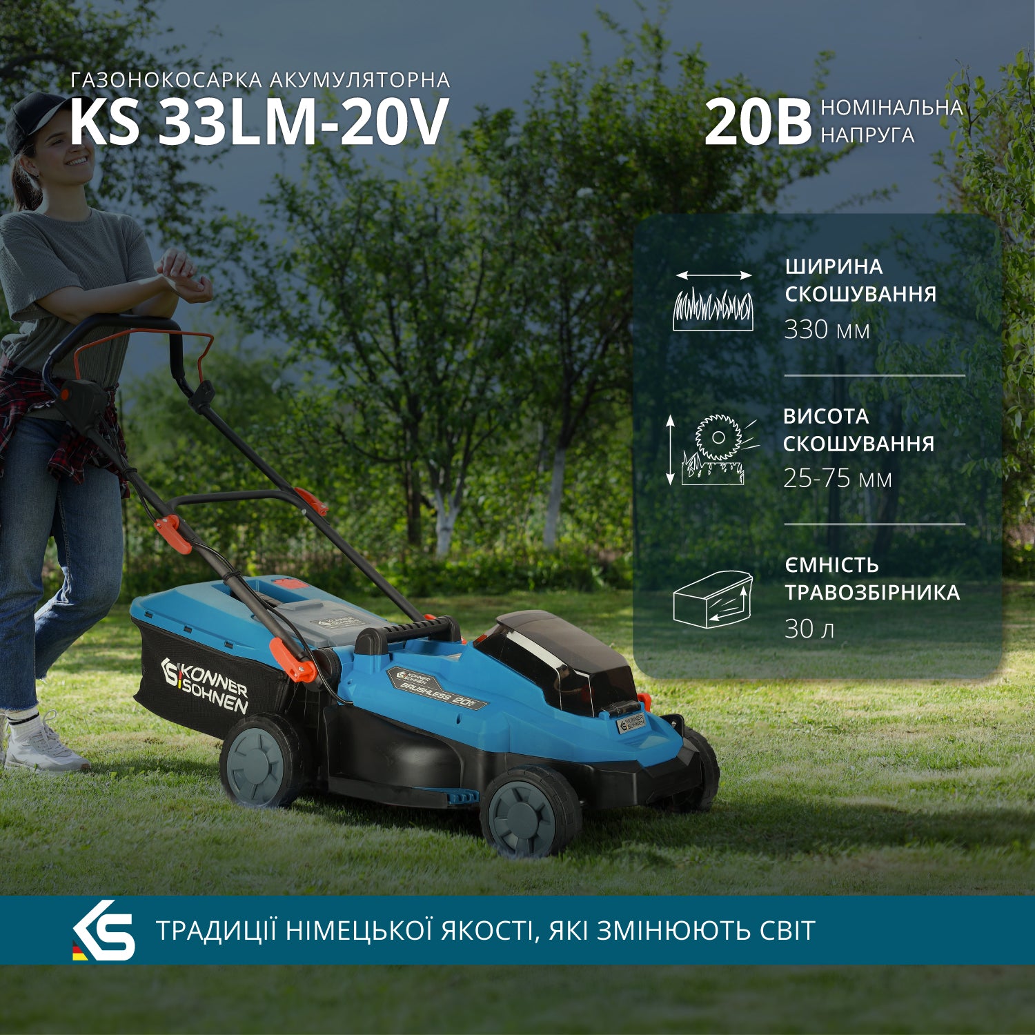 Акційний набір для догляду за газоном KS 33LM-BCT20V-SET