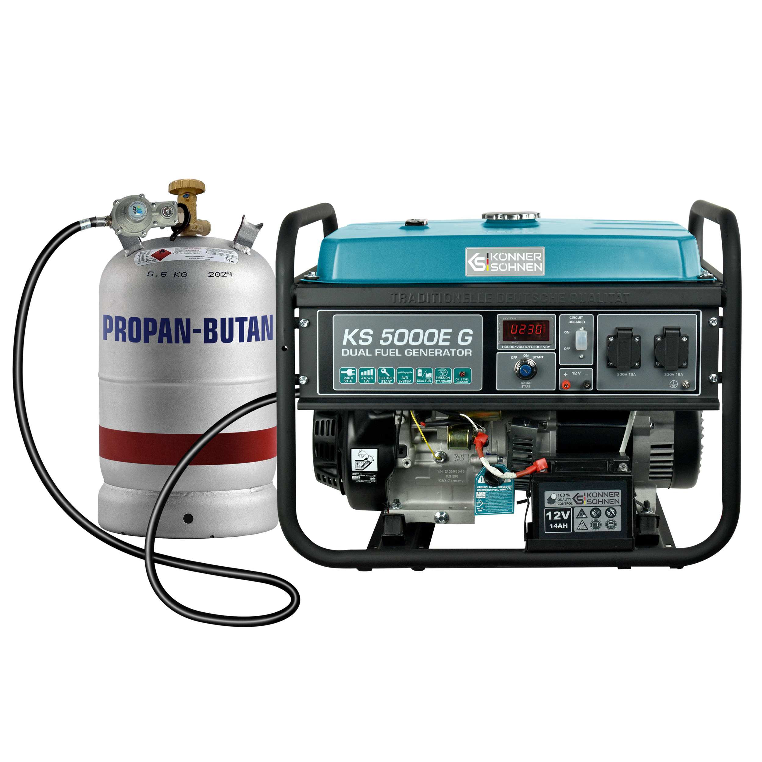 Генератор газобензиновий «Könner & Söhnen» KS 5000E G