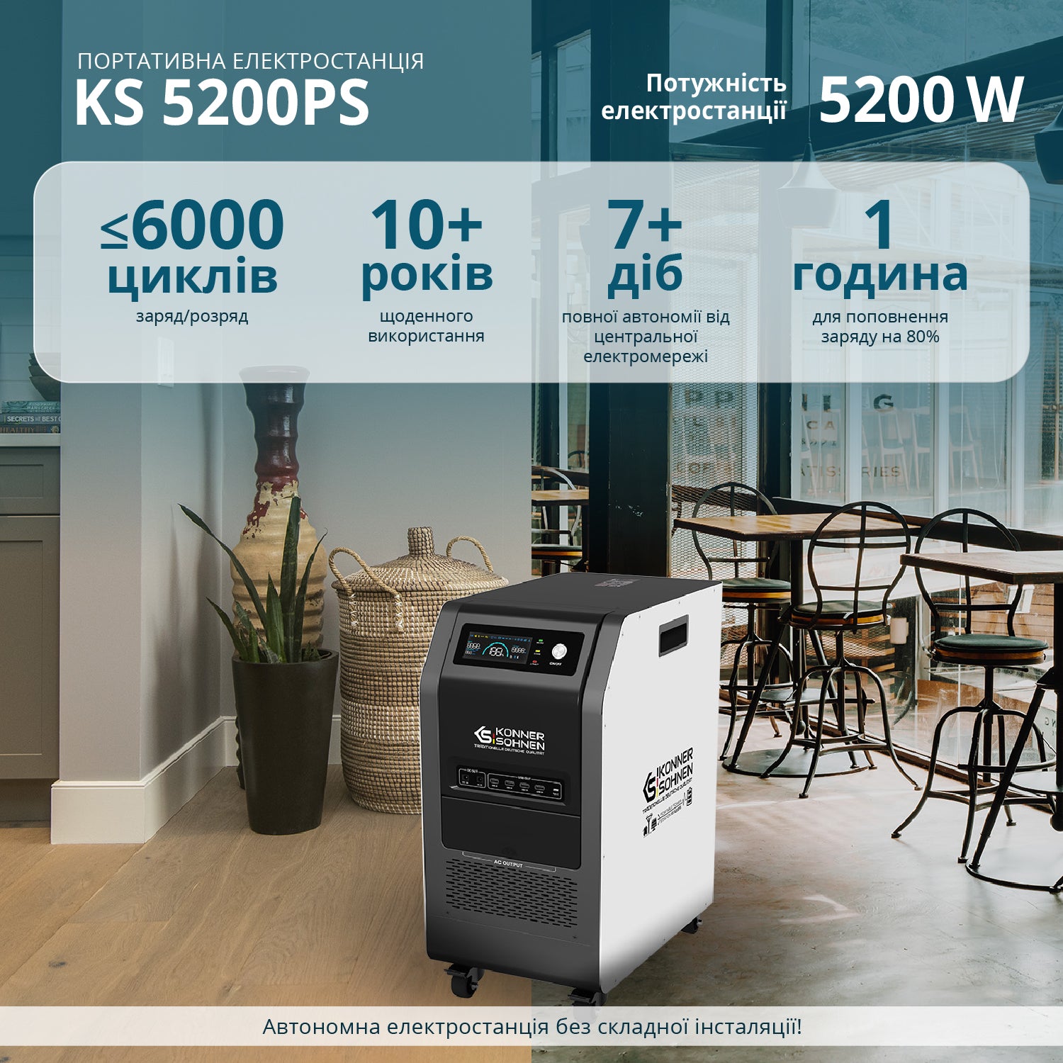 Портативна електростанція 3 в 1 KS 5200PS